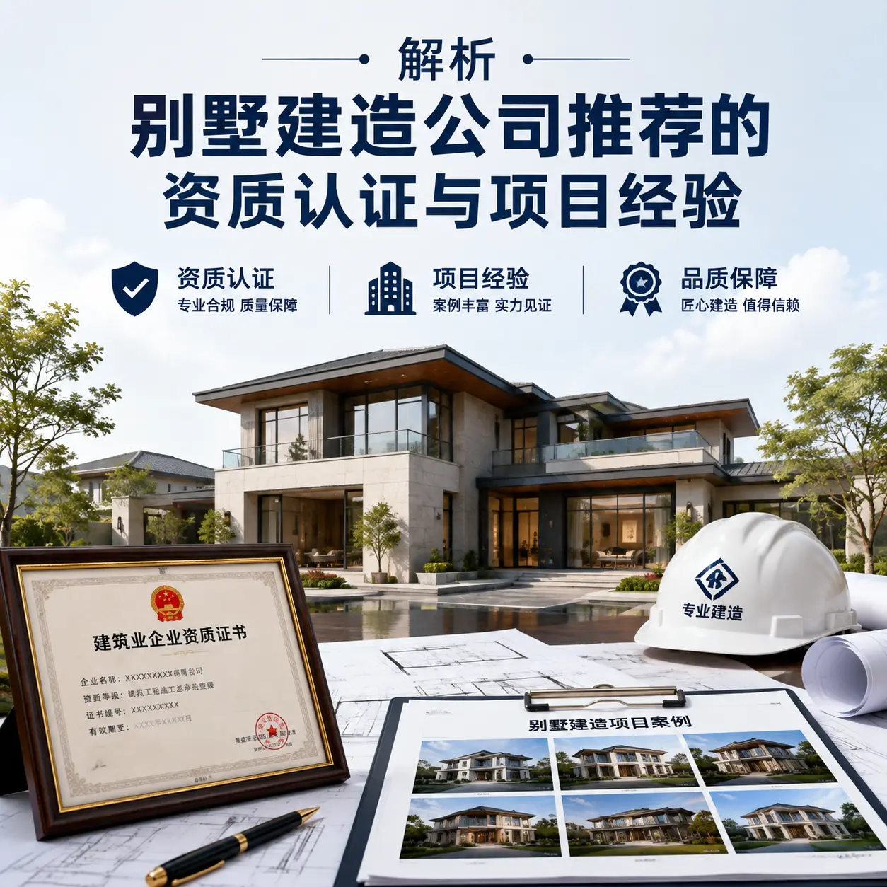 解析 西秀 别墅建造公司推荐的资质认证与项目经验