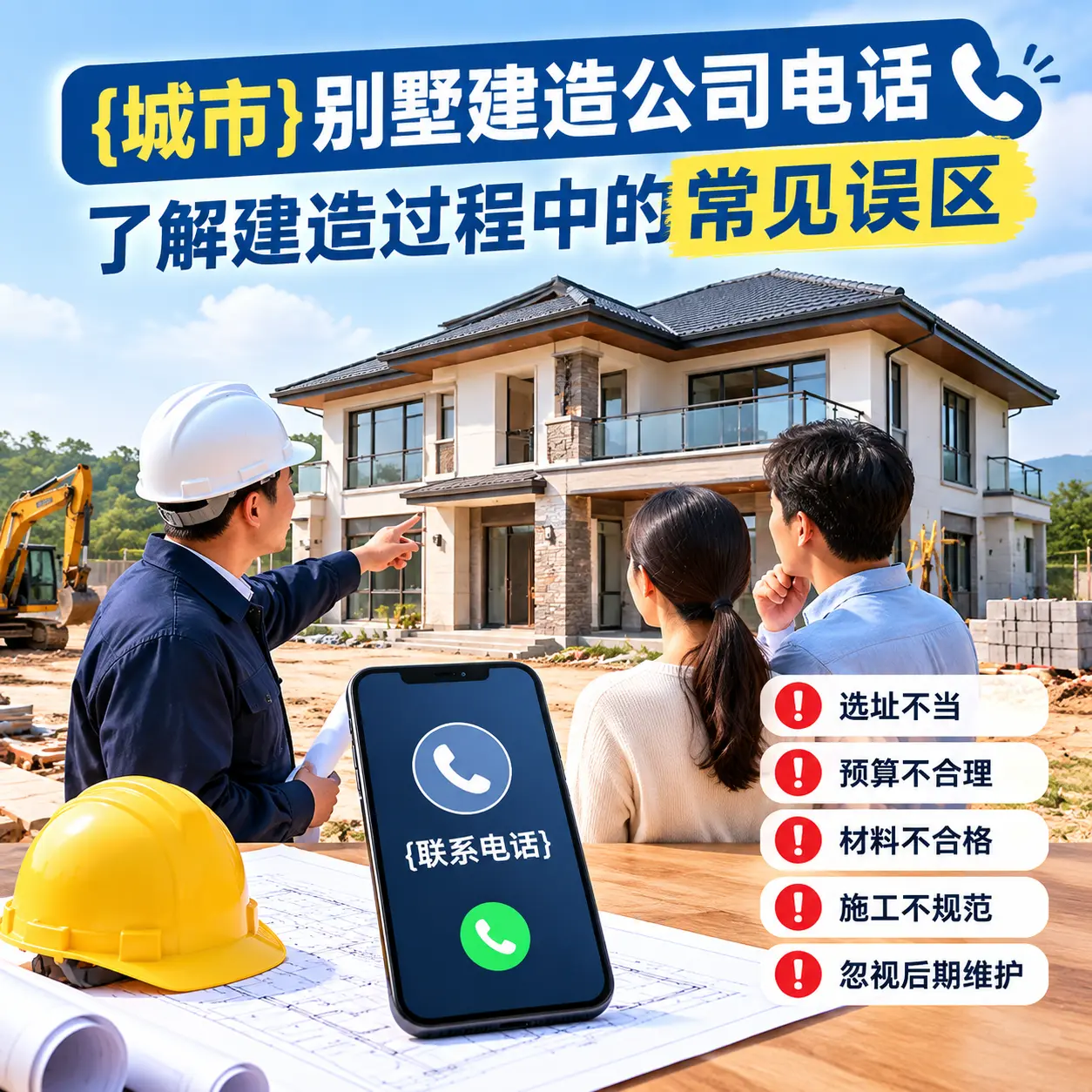 西秀别墅建造公司电话,了解建造过程中的常见误区